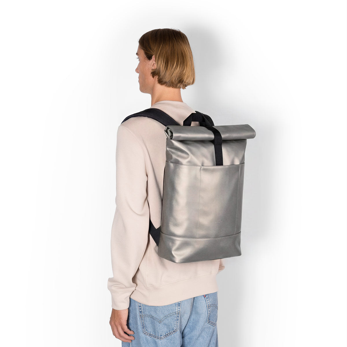 Hajo Roll-Top Backpack - Dark Grey Metallic / Medium