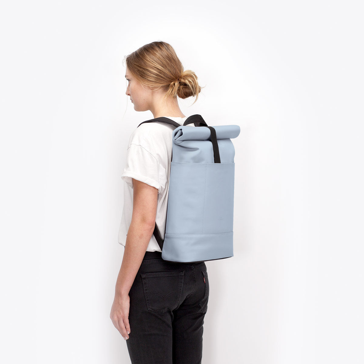 Hajo Roll-Top Backpack - Fog Blue / Medium