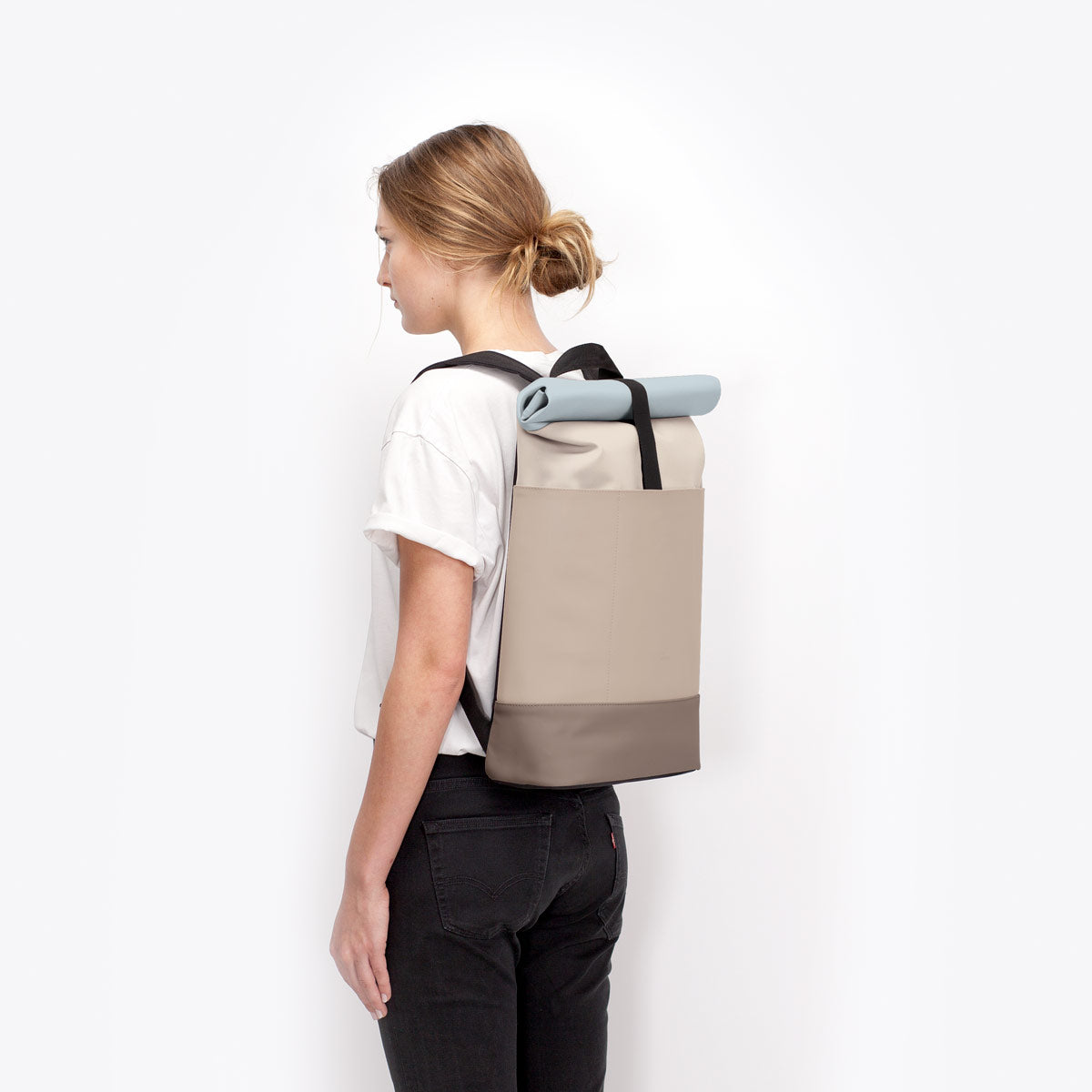 Hajo Roll-Top Backpack - Light Sand - Sand / Medium