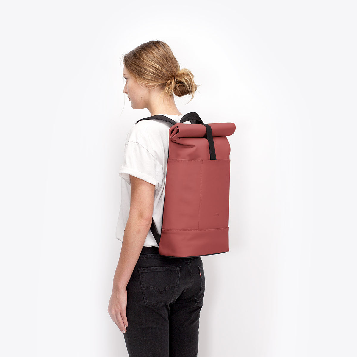 Hajo Roll-Top Backpack - Hibiscus / Medium