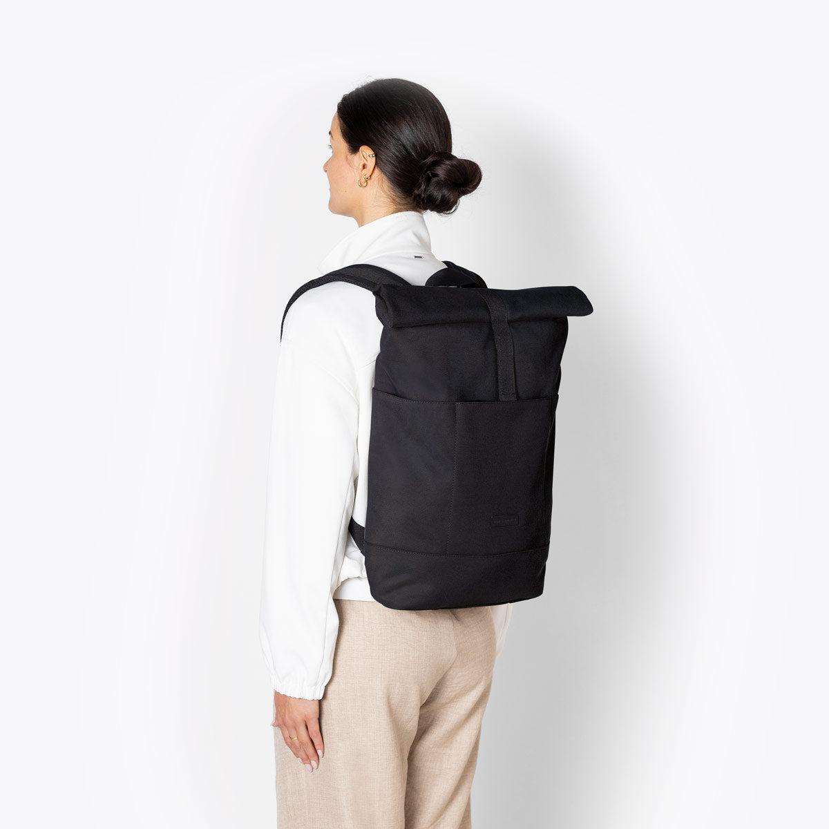 Hajo Roll-Top Backpack - Black / Medium