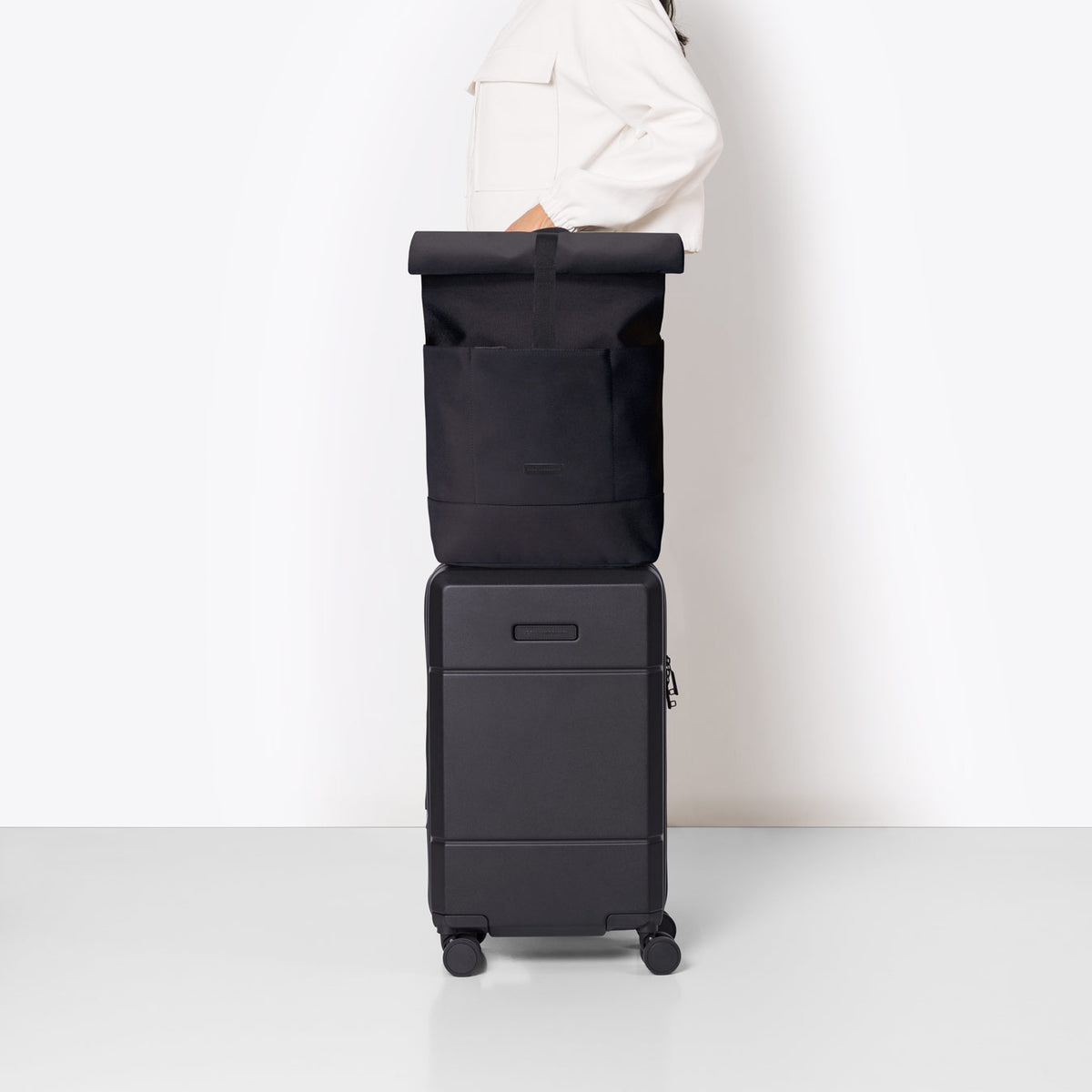 Hajo Roll-Top Backpack - Black / Medium