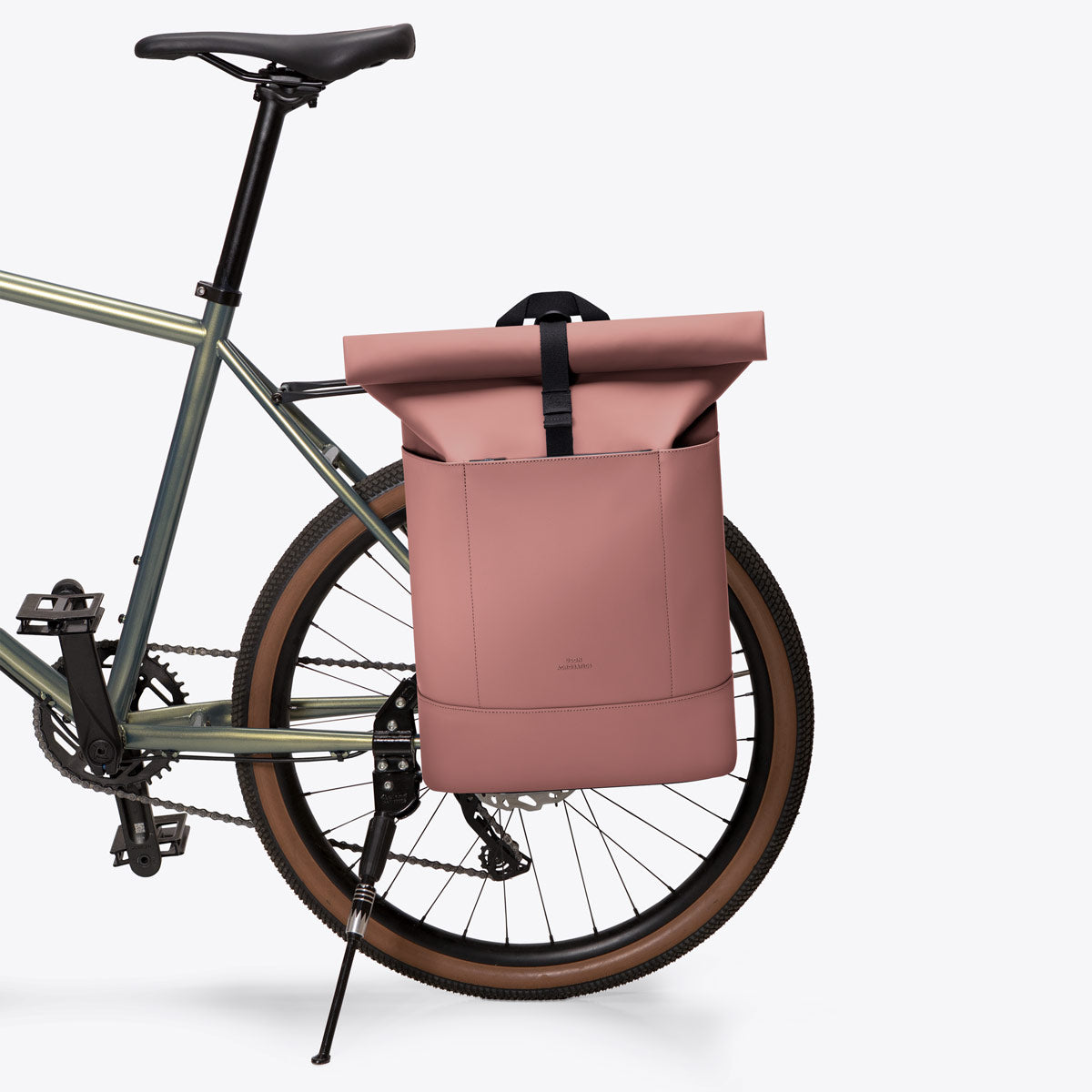 Hajo Roll-Top Pannier Backpack - Dark Rose / Medium