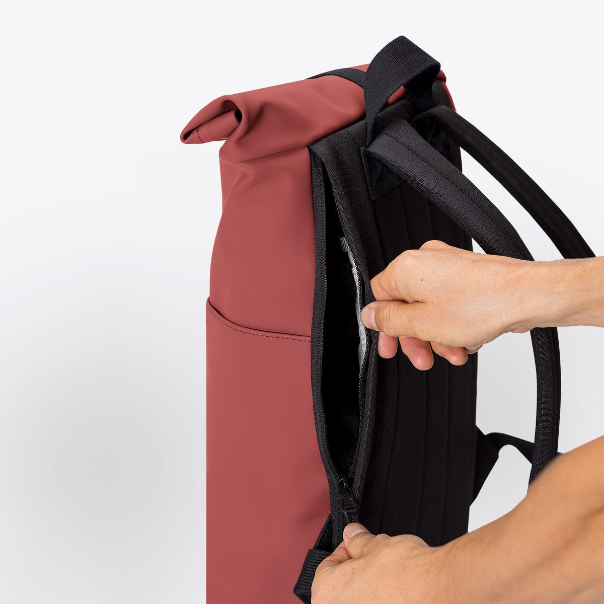 Hajo Roll-Top Backpack - Hibiscus / Mini