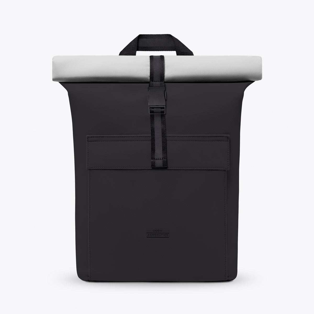 Jannik Roll-Top Backpack - Black - Light Grey / Medium