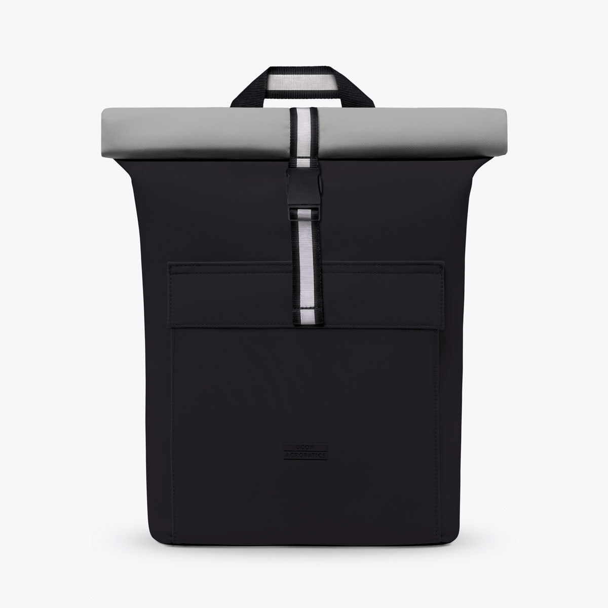 Jannik Roll-Top Backpack - Black - Light Grey / Medium