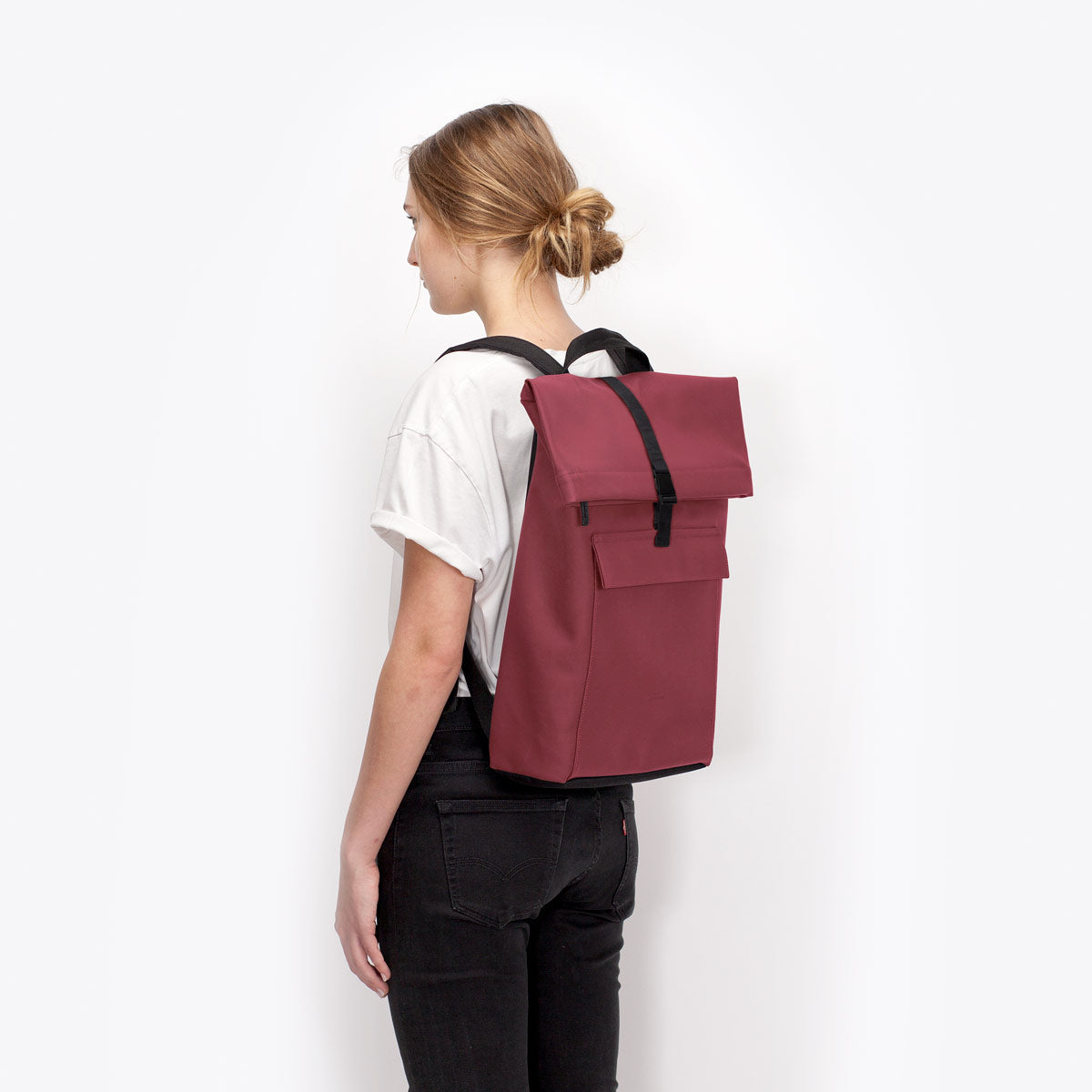 Jannik Roll-Top Backpack - Burgundy / Medium