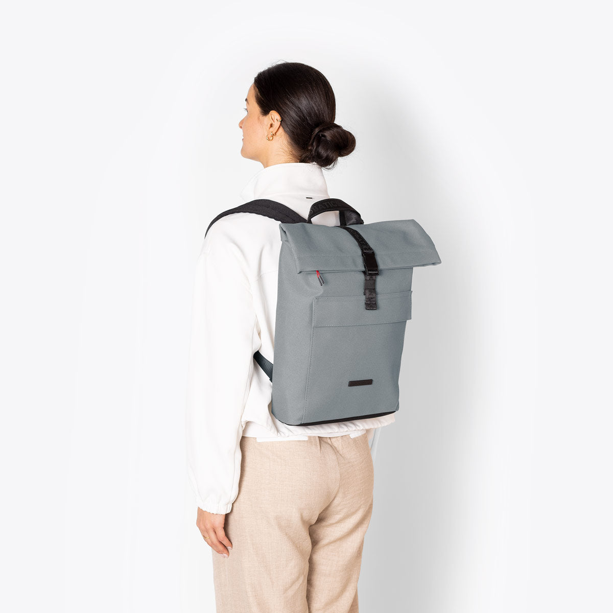 Jannik Roll-Top Backpack - Pigeon Blue Reflective / Medium