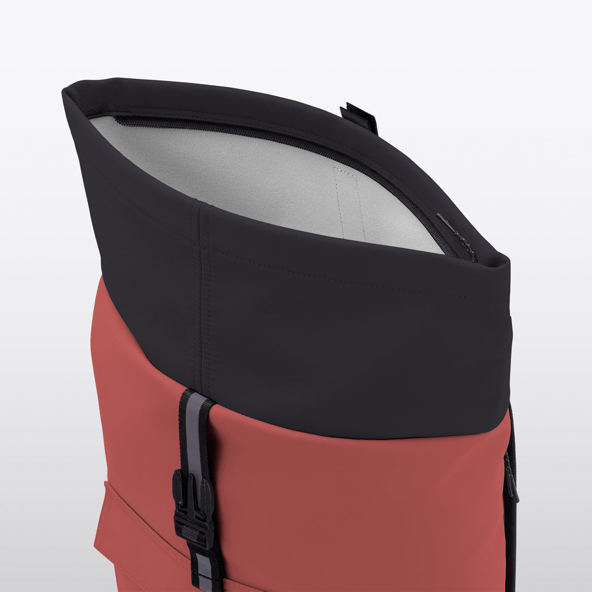 Jannik Roll-Top Backpack - Hibiscus - Black / Mini