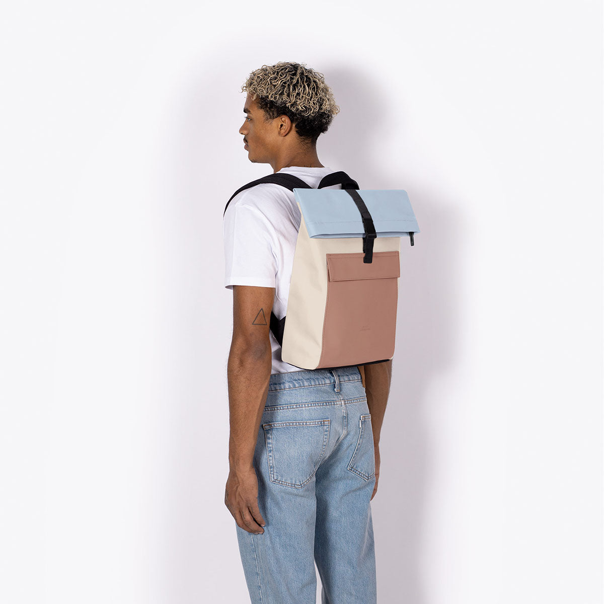 Jannik Roll-Top Backpack - Light Sand - Redwood / Mini