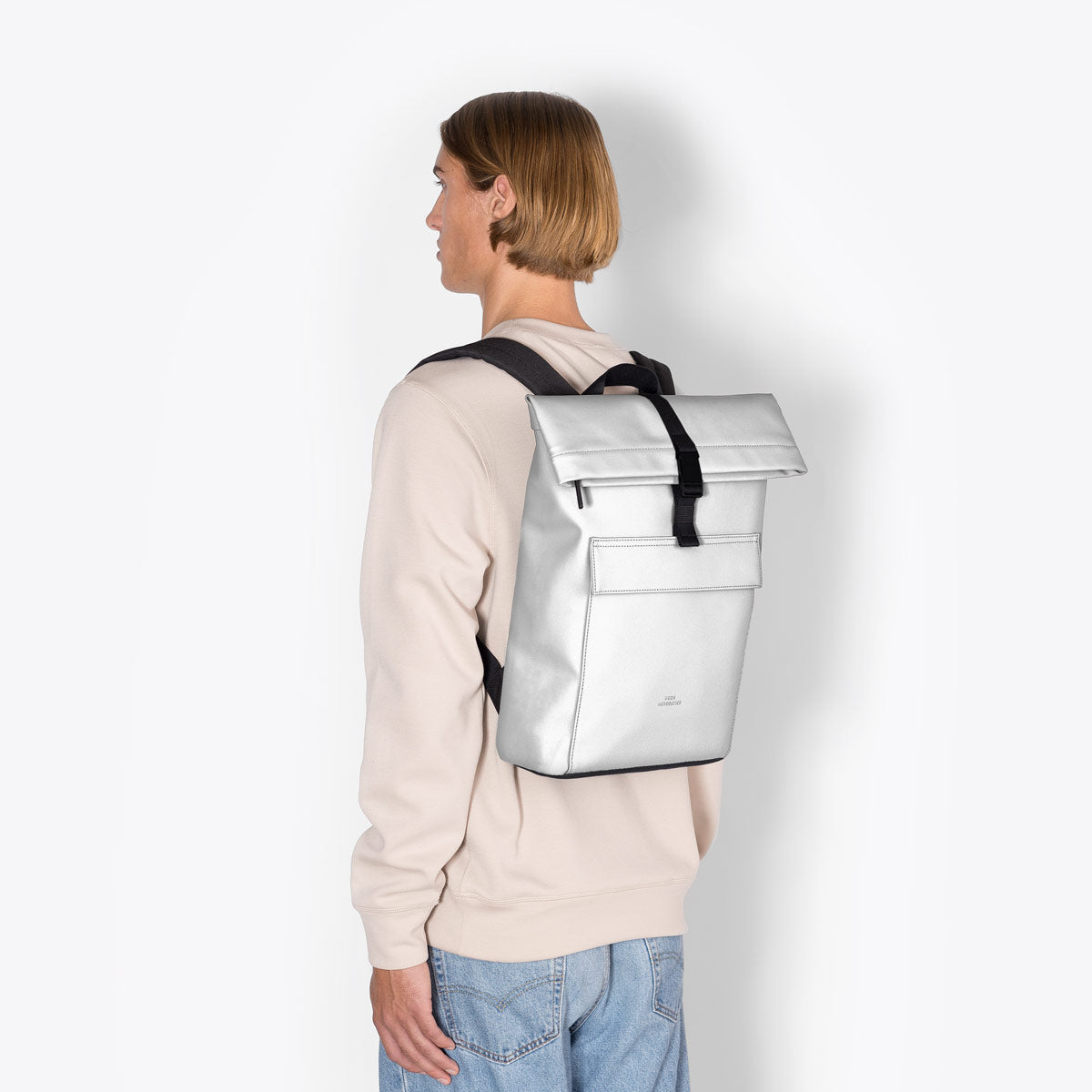 Jannik Roll-Top Backpack - Silver Metallic / Mini