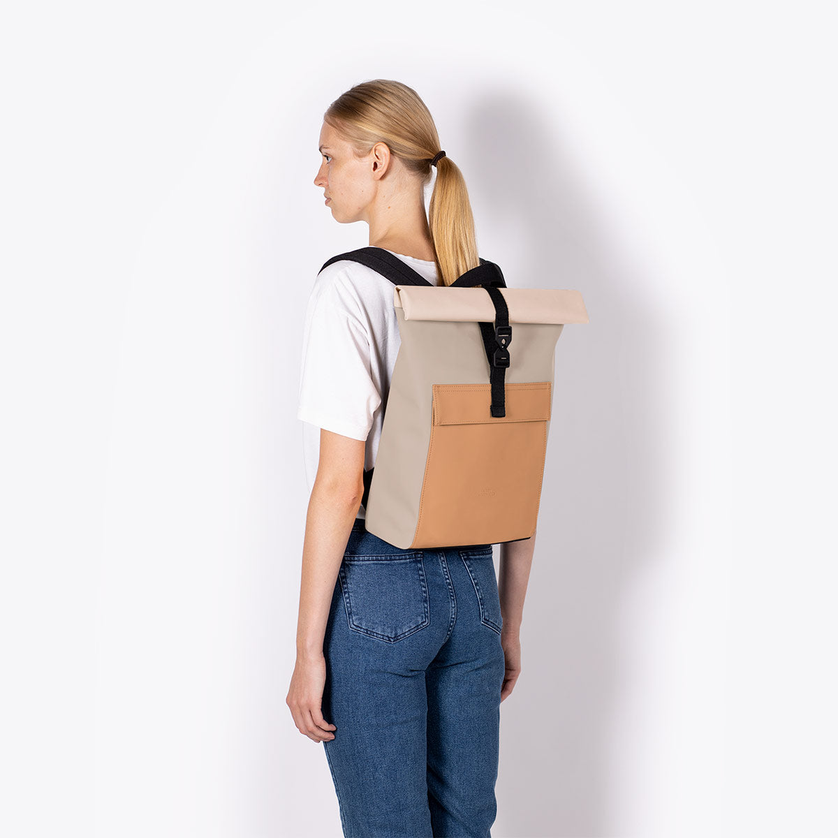 Jasper Roll-Top Backpack - Clay - Nude / Mini