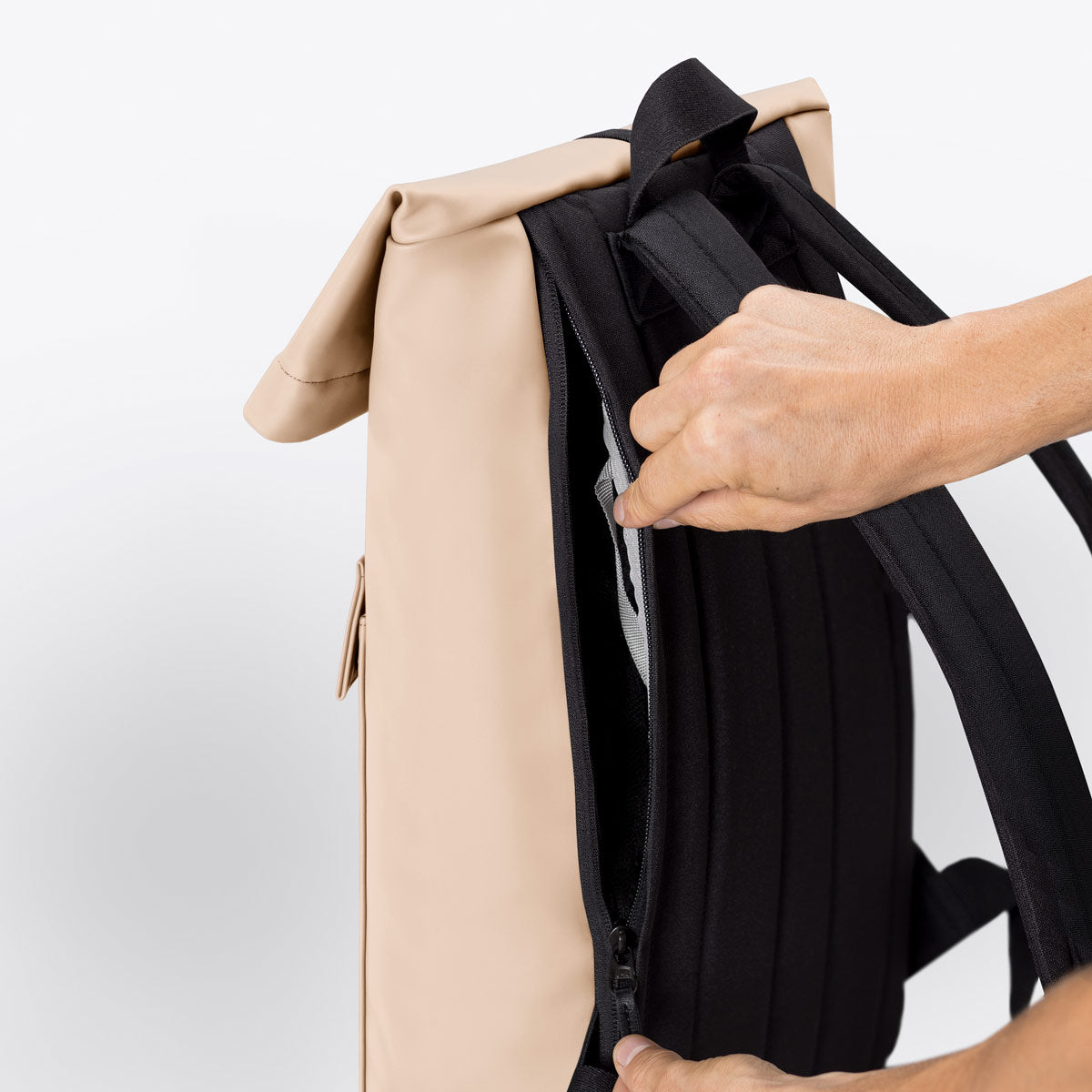 Jasper Roll-Top Backpack - Light Almond / Mini