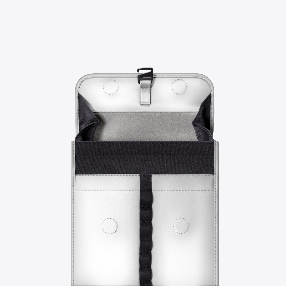 Kumo Flap-Top Backpack - Silver Metallic
