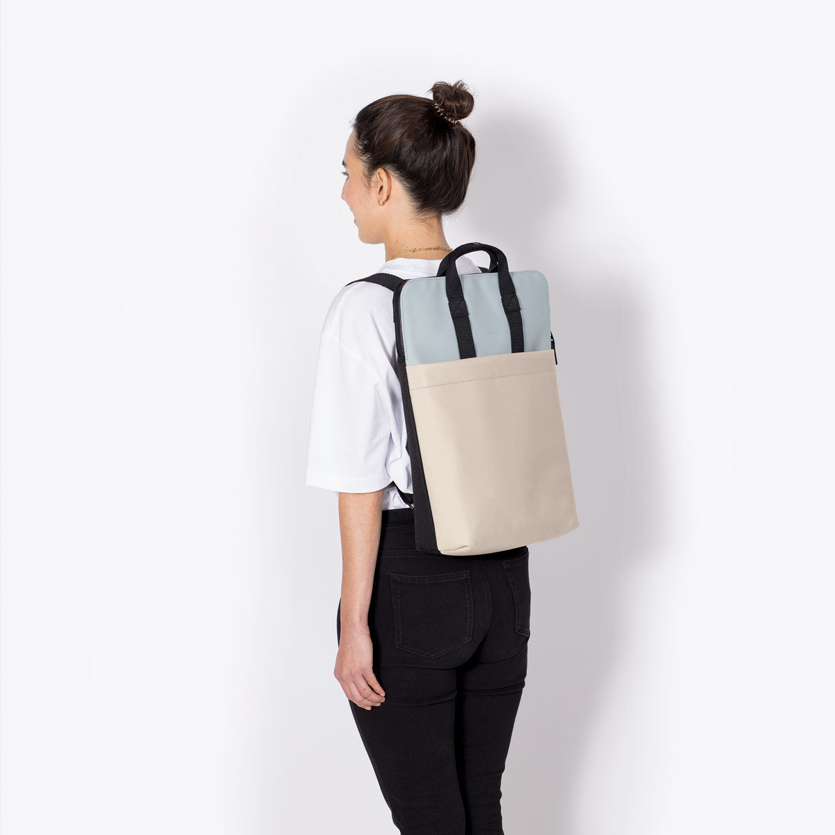 Masao Convertible Backpack - Dusty Blue - Light Sand / Medium