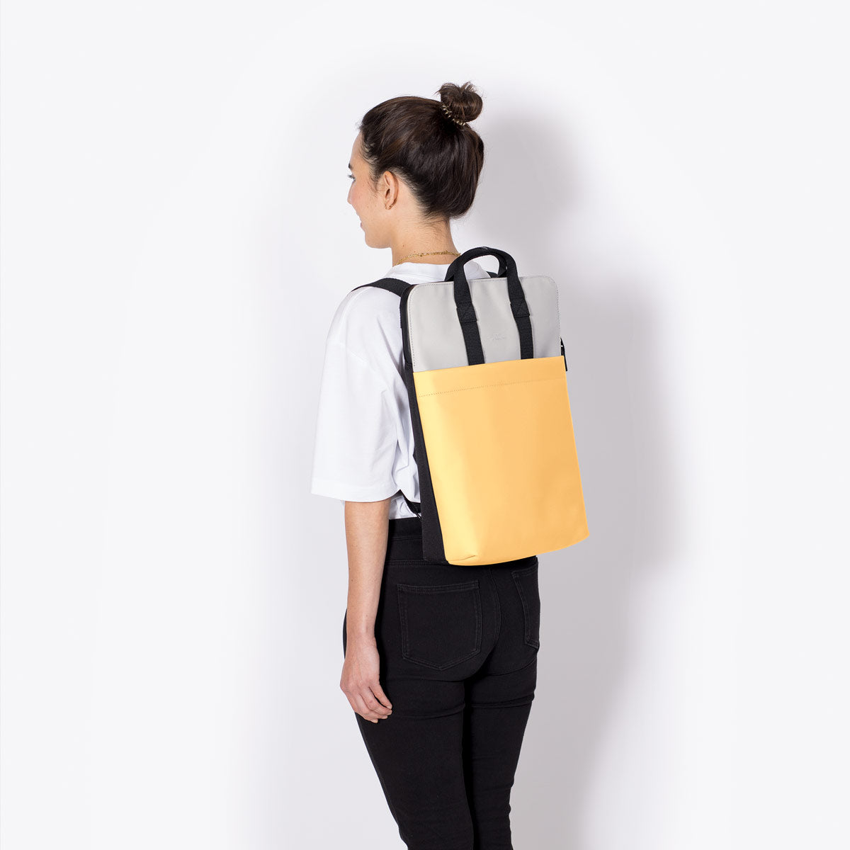 Masao Convertible Backpack - Glacier Grey - Lemon / Medium