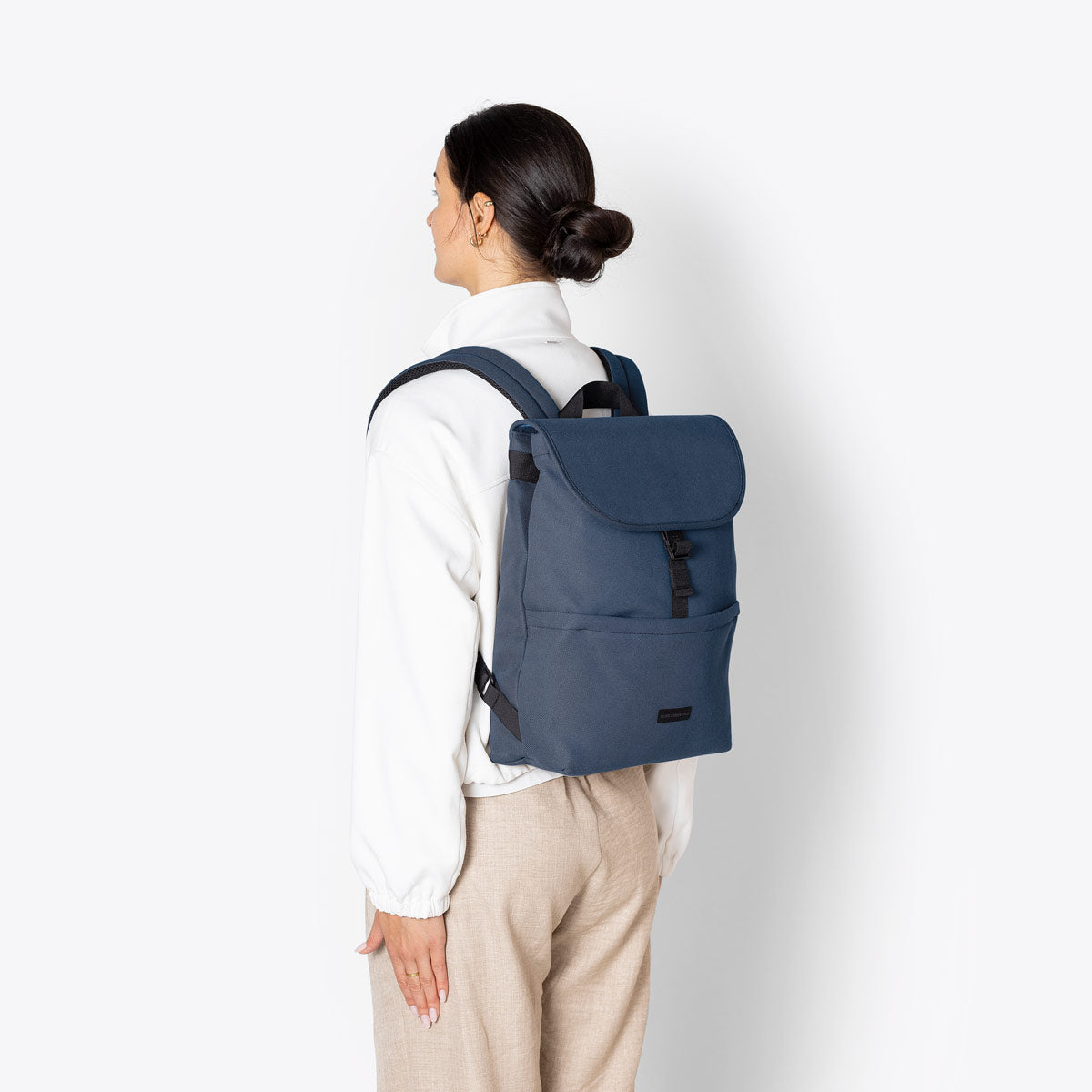 Mion Flat Top Backpack - Dark Navy
