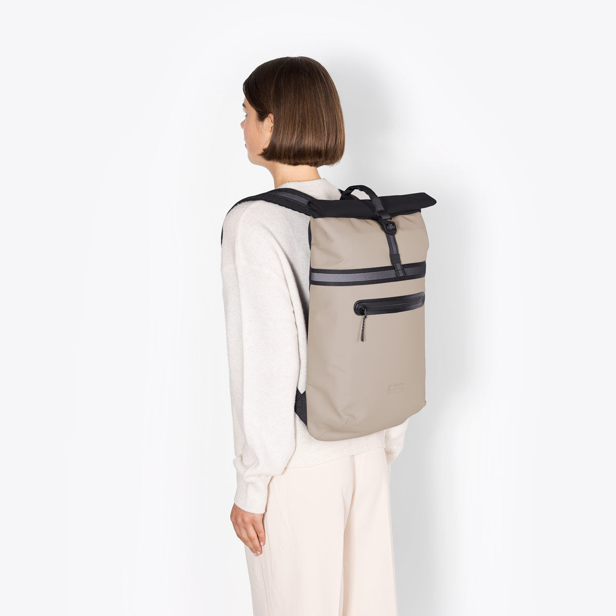 Niklas Roll-Top Backpack - Sand - Black