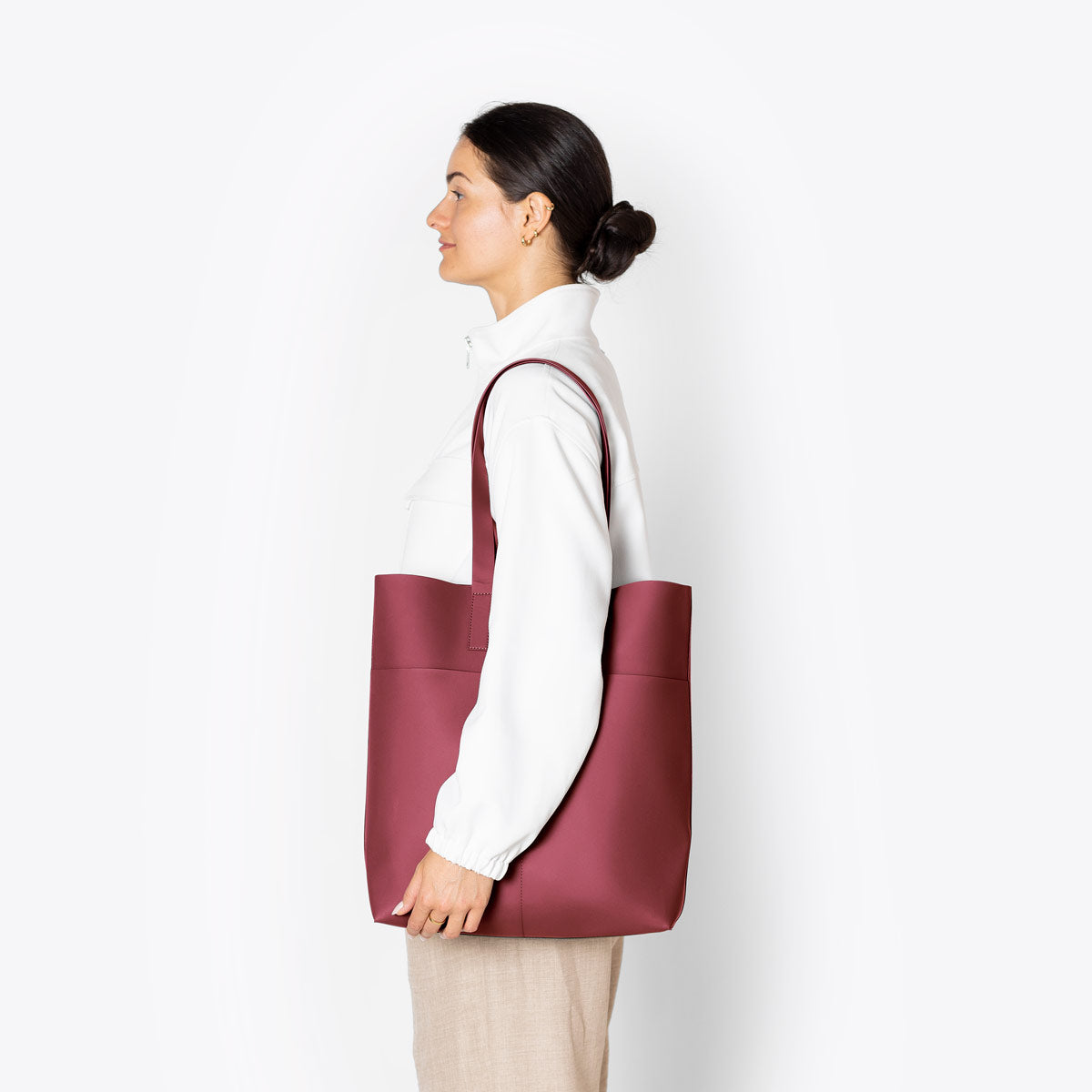 Noah Tote Bag - Burgundy