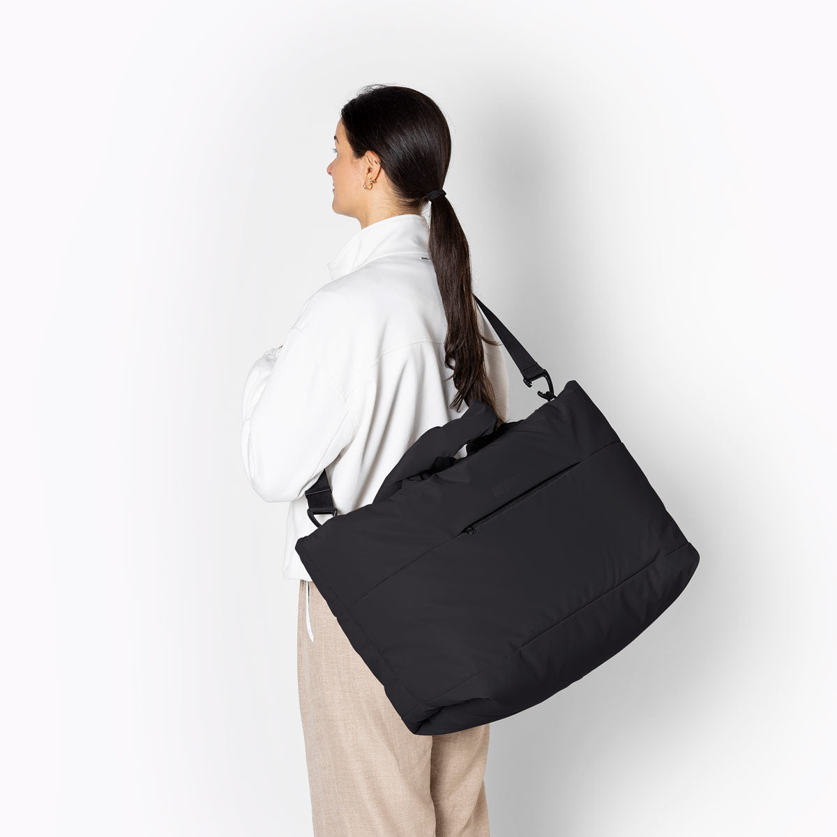 Olivia Puffy Bag - Black / Large