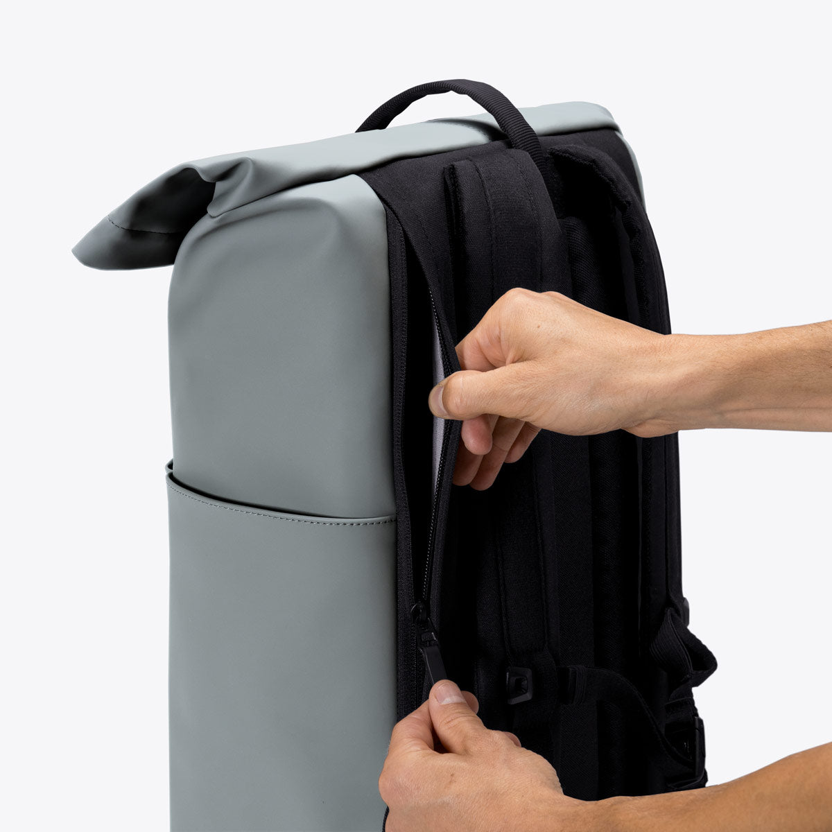 Yuto Roll-Top Backpack - Dusty Blue