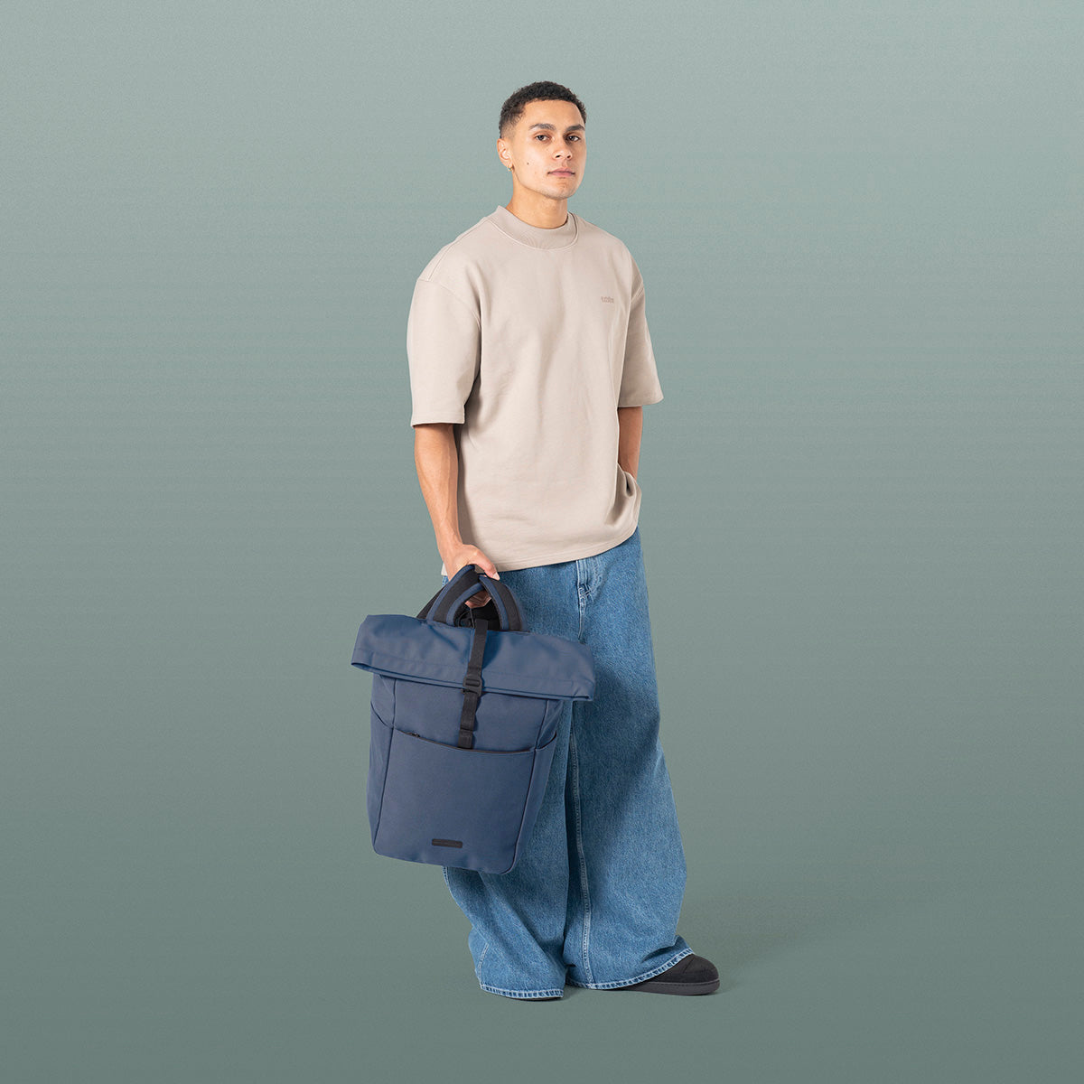 Yuto Roll-Top Backpack - Dark Navy
