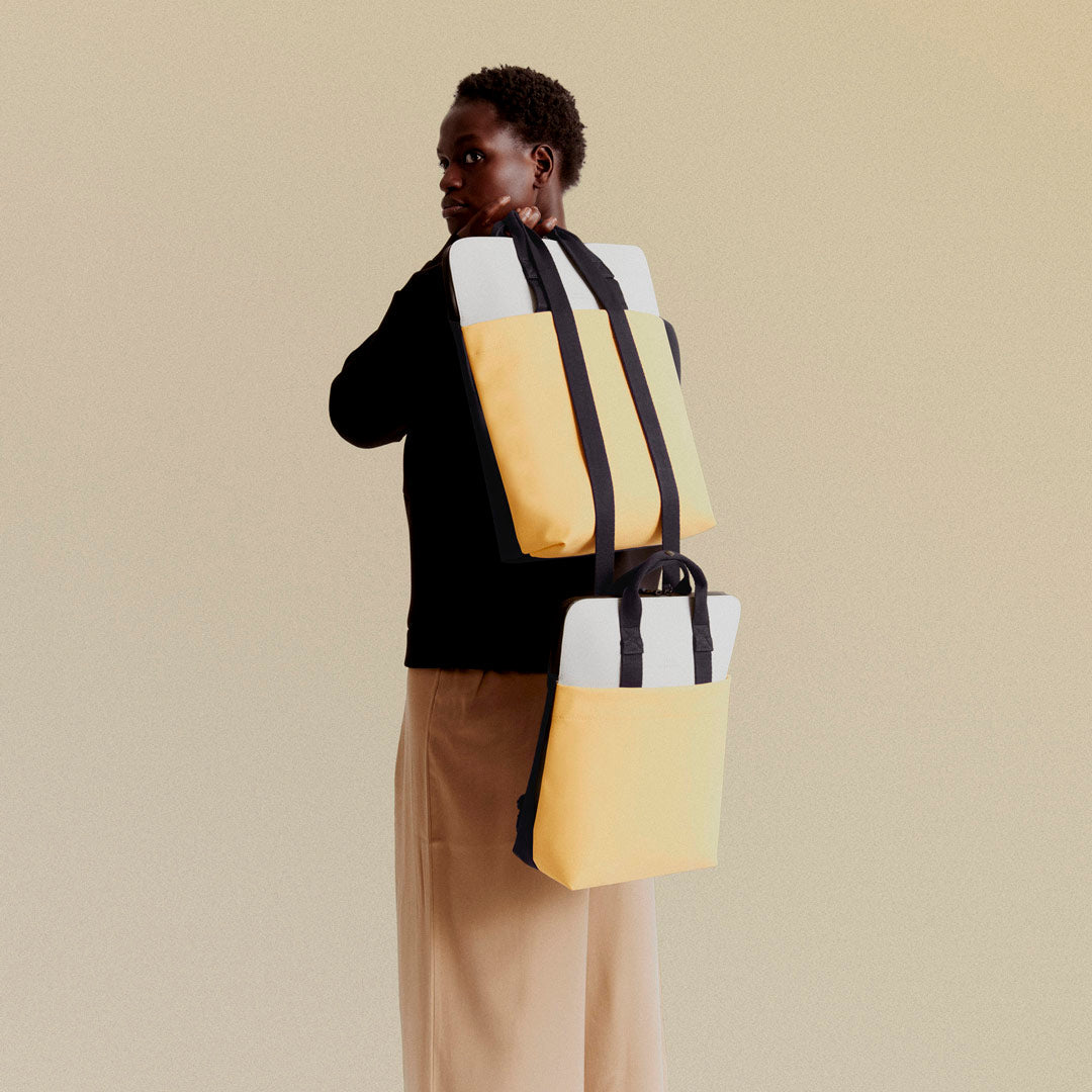 Masao Convertible Backpack - Glacier Grey - Lemon / Medium