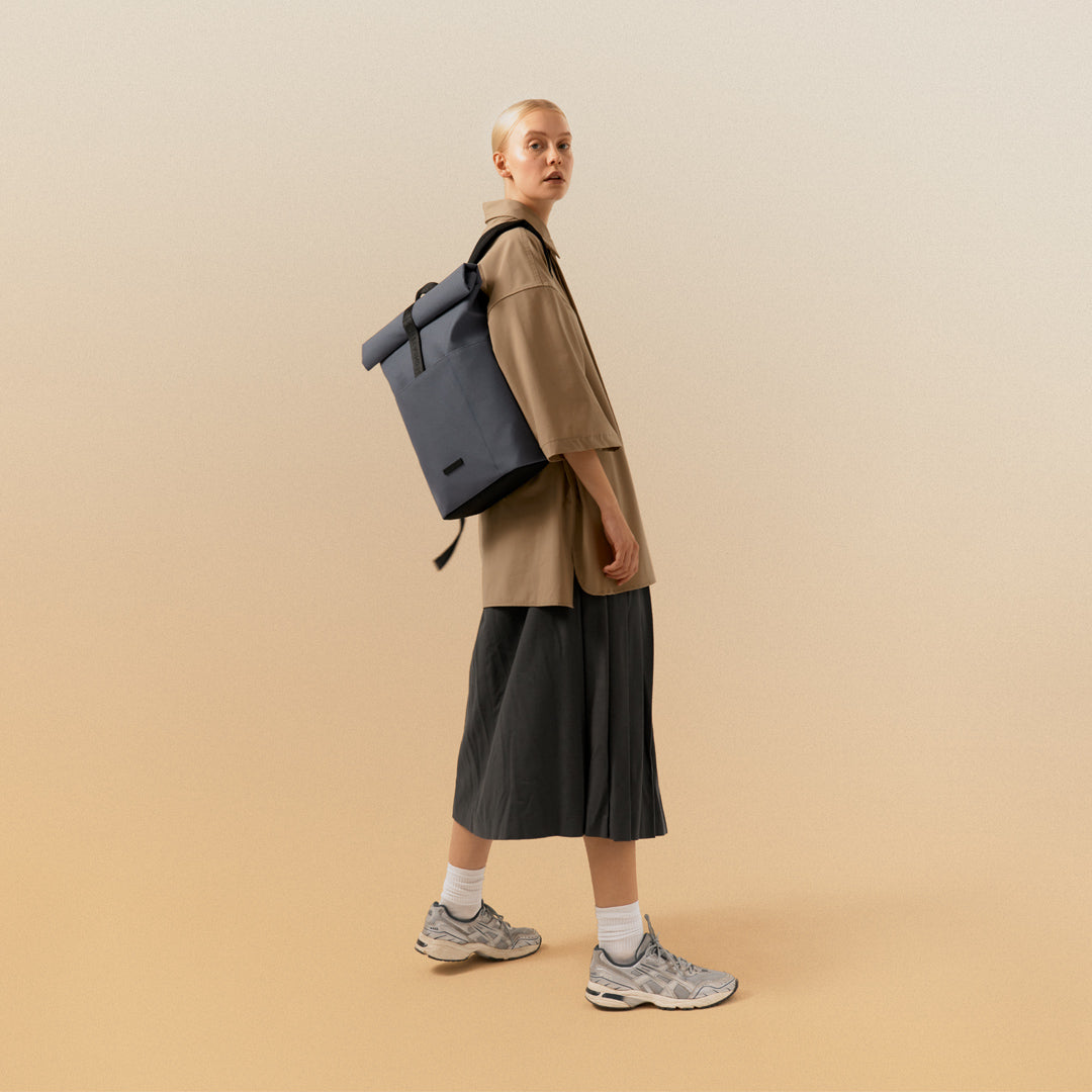Hajo Roll-Top Backpack - Ocean Blue Reflective / Mini
