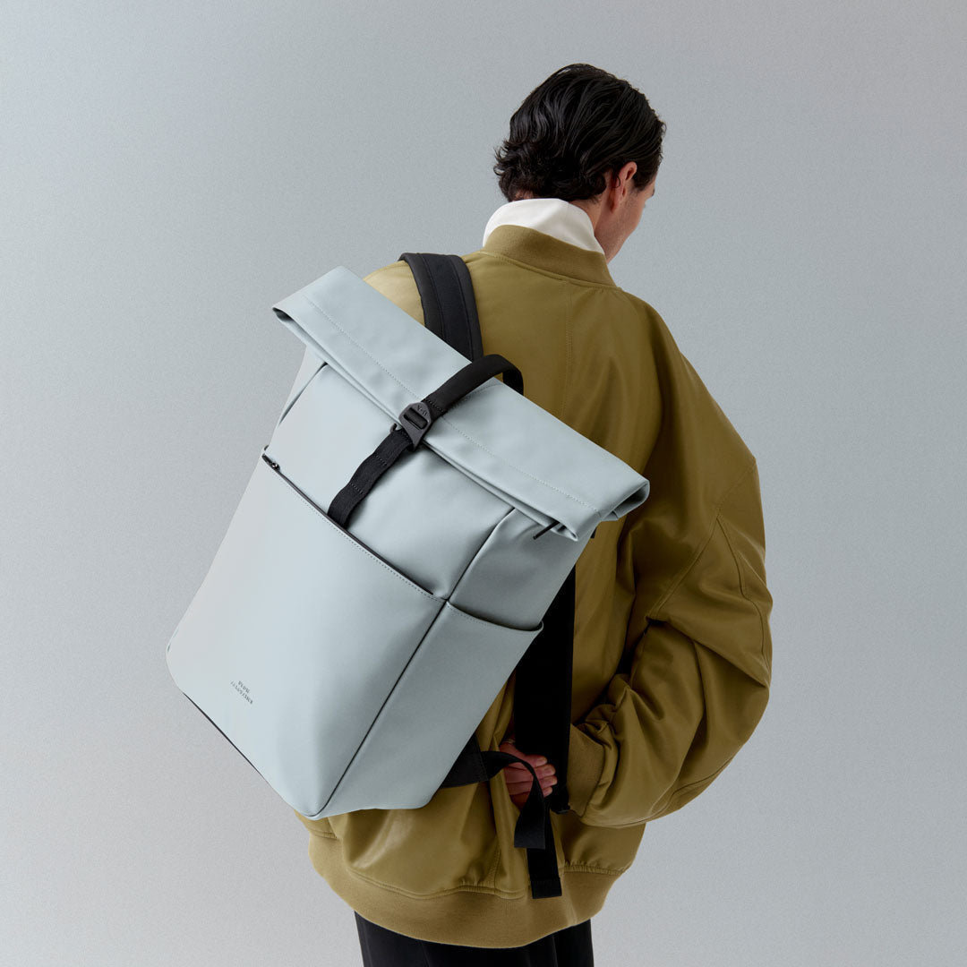Yuto Roll-Top Backpack - Dusty Blue