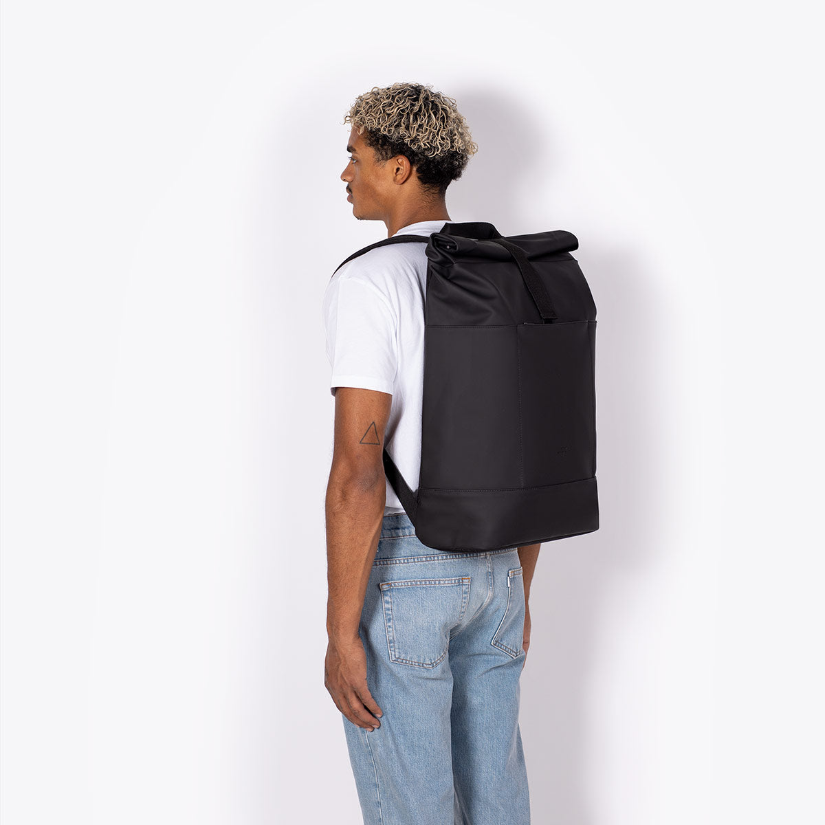 Hajo Roll-Top Backpack - Black / Large