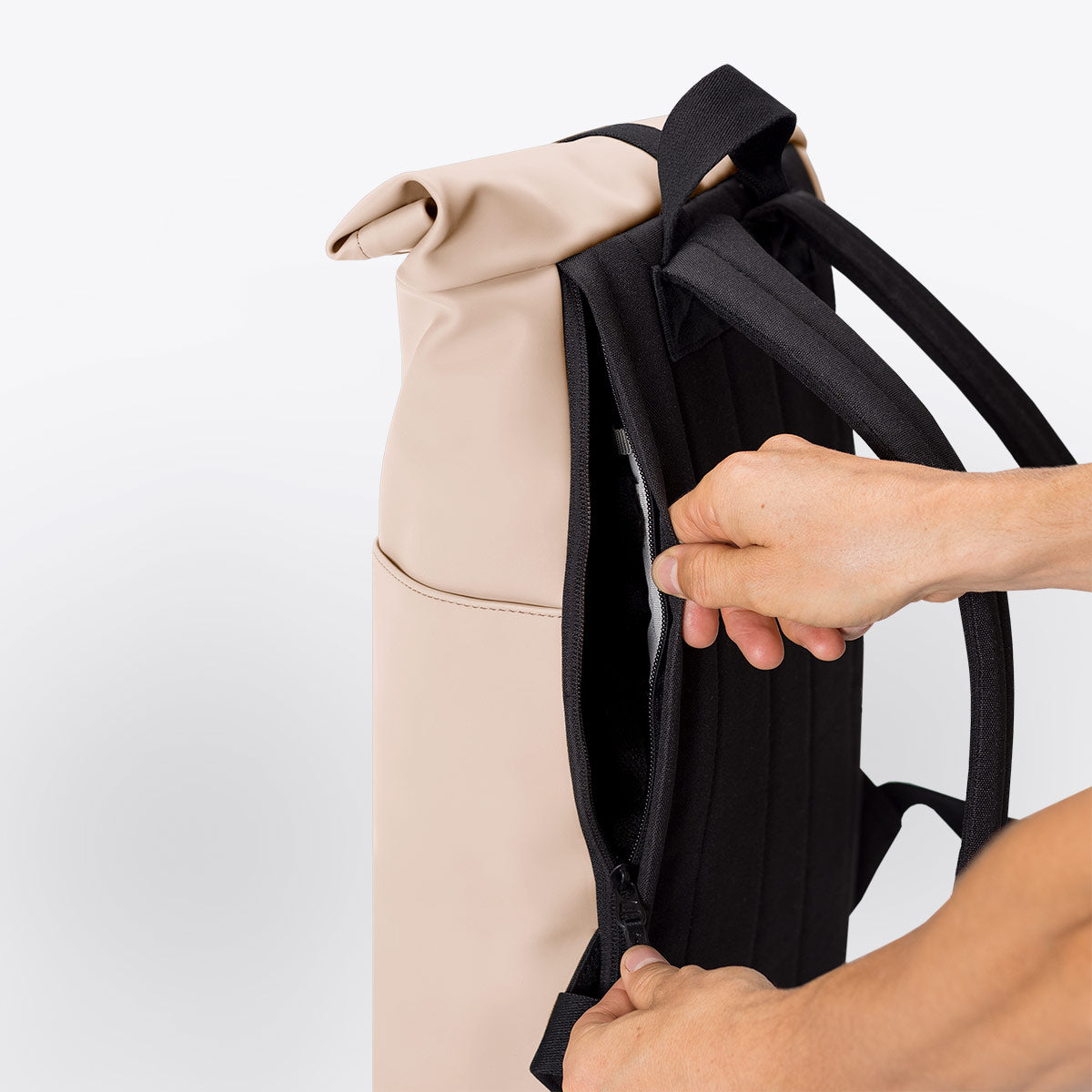 Hajo Roll-Top Backpack - Light Apricot / Mini
