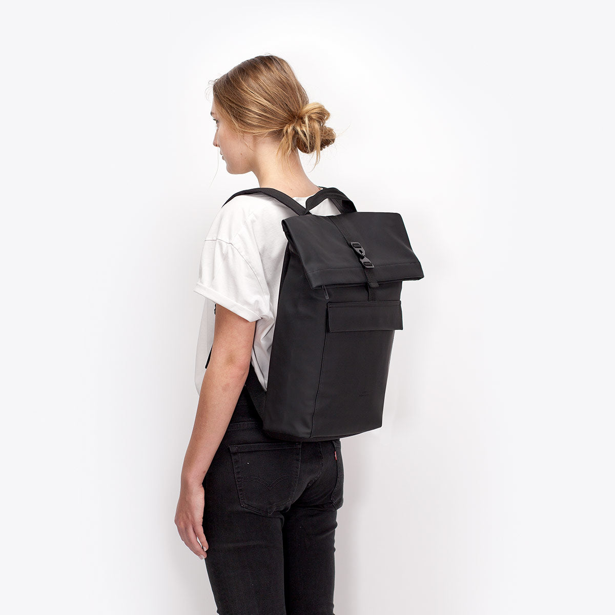Jasper Roll-Top Backpack - Black / Medium