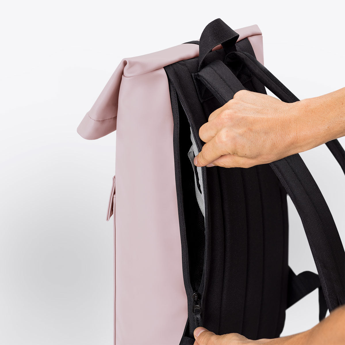 Jasper Roll-Top Backpack - Light Rose / Mini